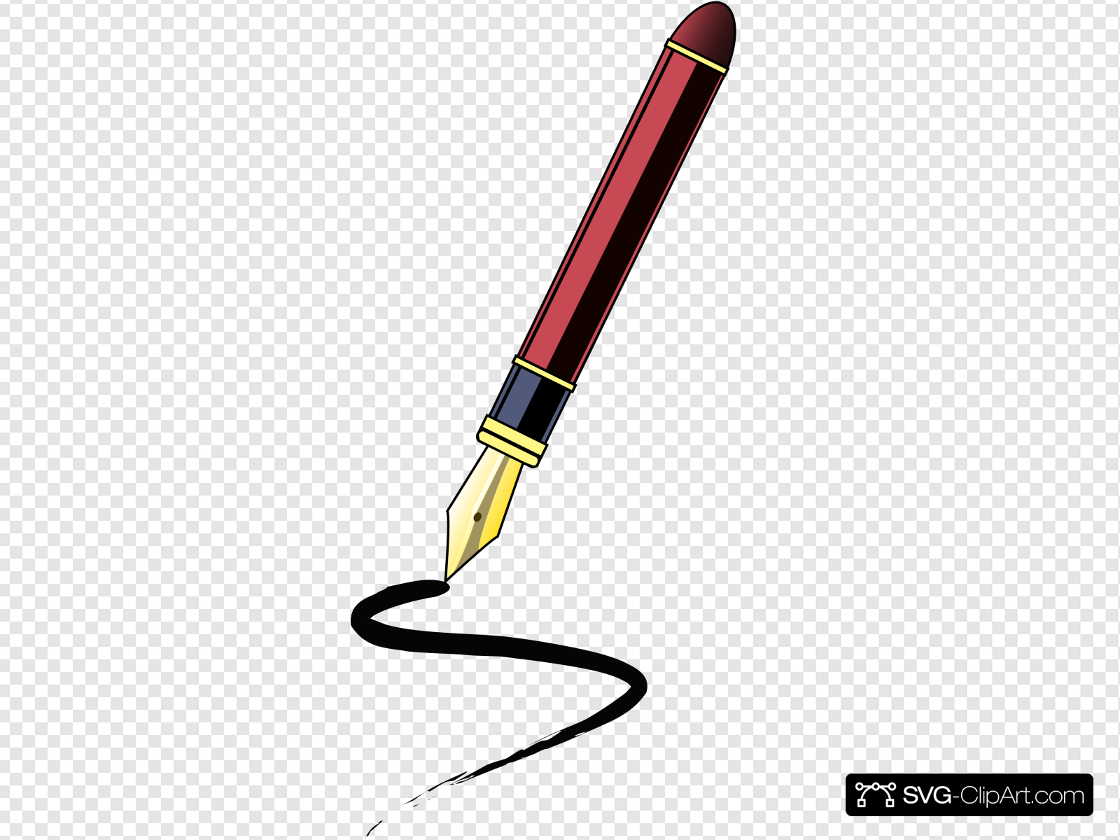 Clip art icon and. Pen clipart ink pen