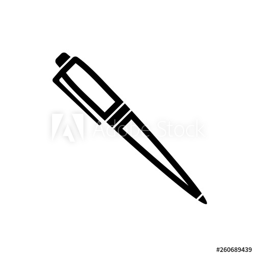 Ball icon image isolated. Pen clipart outline