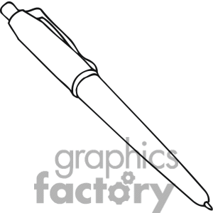 Black and white panda. Pen clipart outline