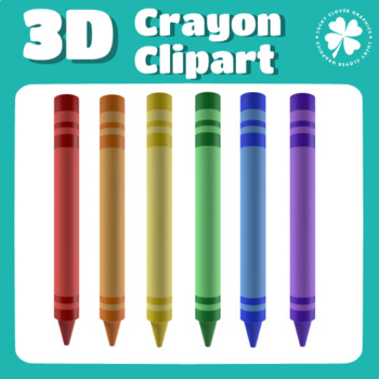  d crayon. Pen clipart six