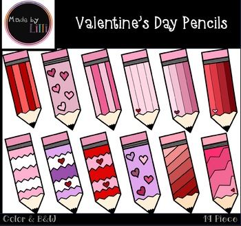 pencil clipart valentine