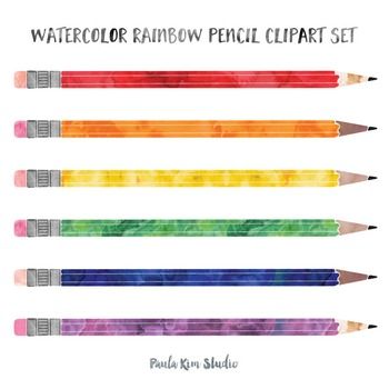 pencils clipart watercolor