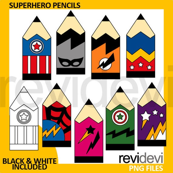 pencils clipart superhero