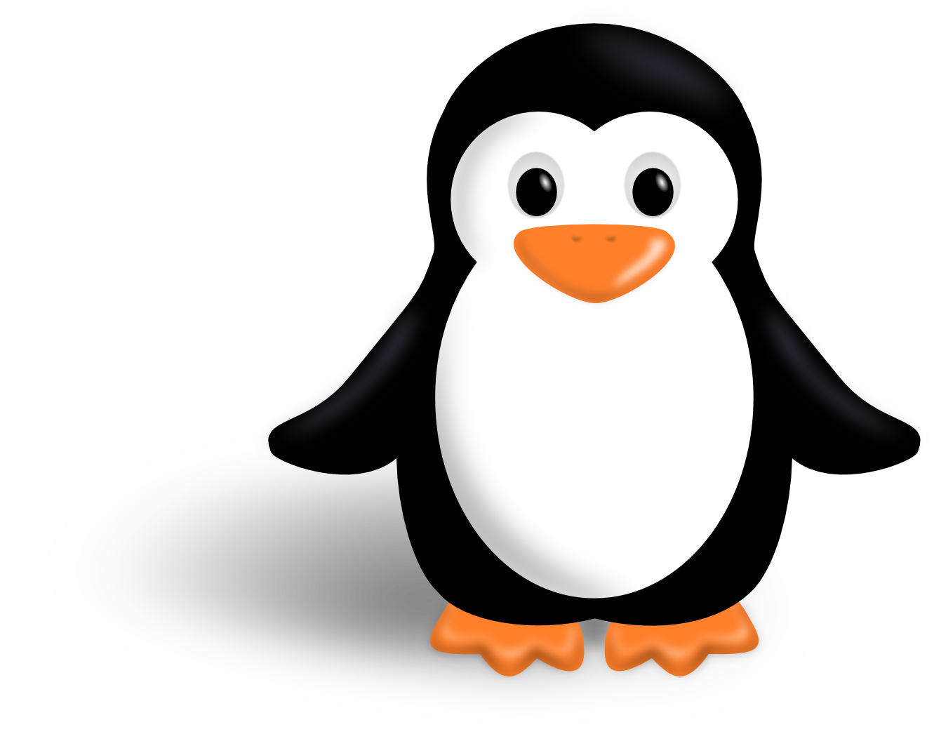 outline clipart penguin