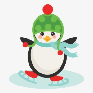 penguin clipart ice skating