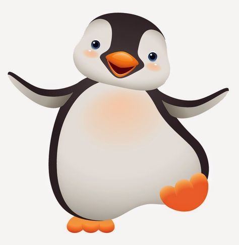 penguin clipart orange