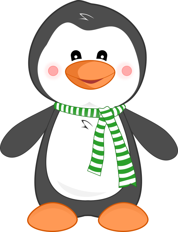 penguins clipart scarf