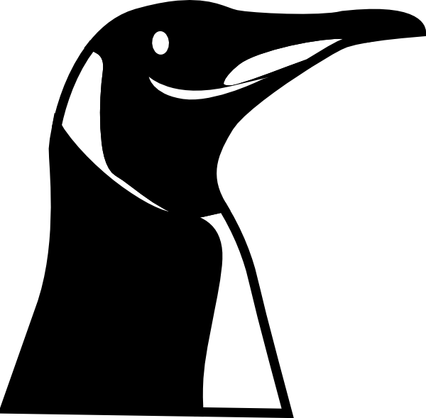 penguin clipart silhouette
