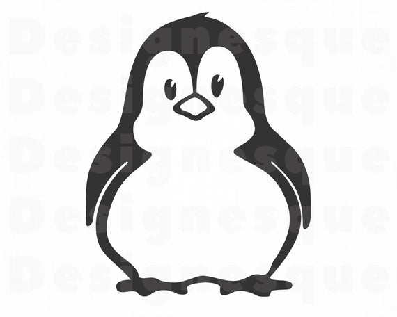Penguin clipart stencil, Penguin stencil Transparent FREE for download