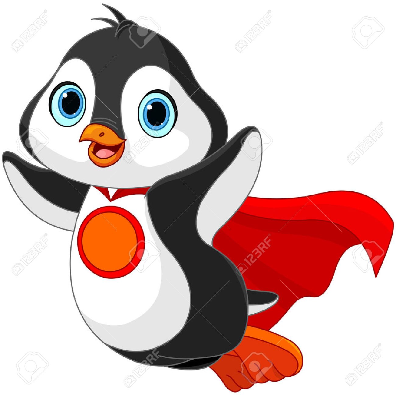 penguin clipart superhero