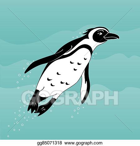 penguin clipart swimming