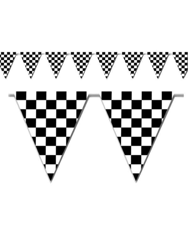 Pennant clipart checkered flag. Black and white banner
