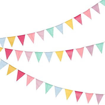 Amazon com banner triangle. Pennant clipart colorful