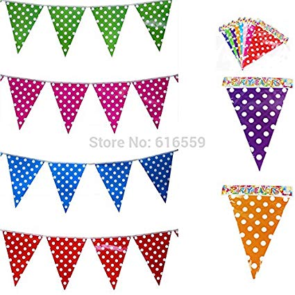 Red meter polka dot. Pennant clipart generic