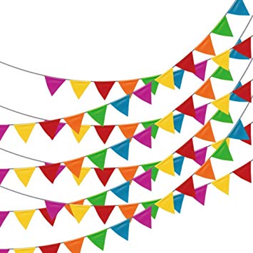 Pennant clipart multicolor. Adorox foot plastic banner