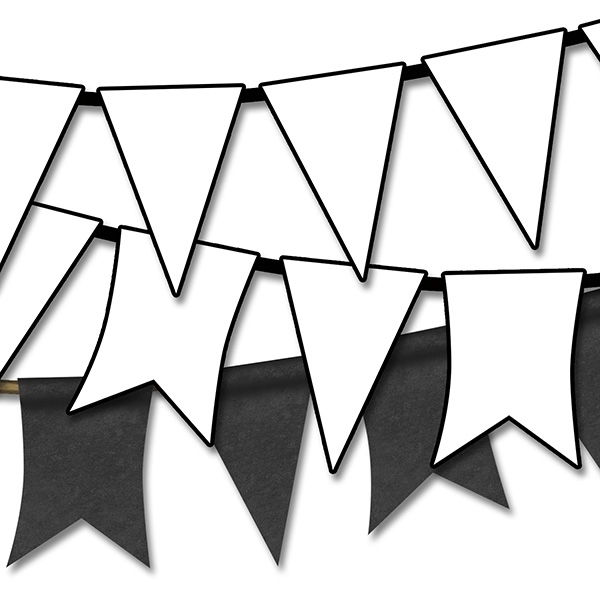 pennant clipart square banner