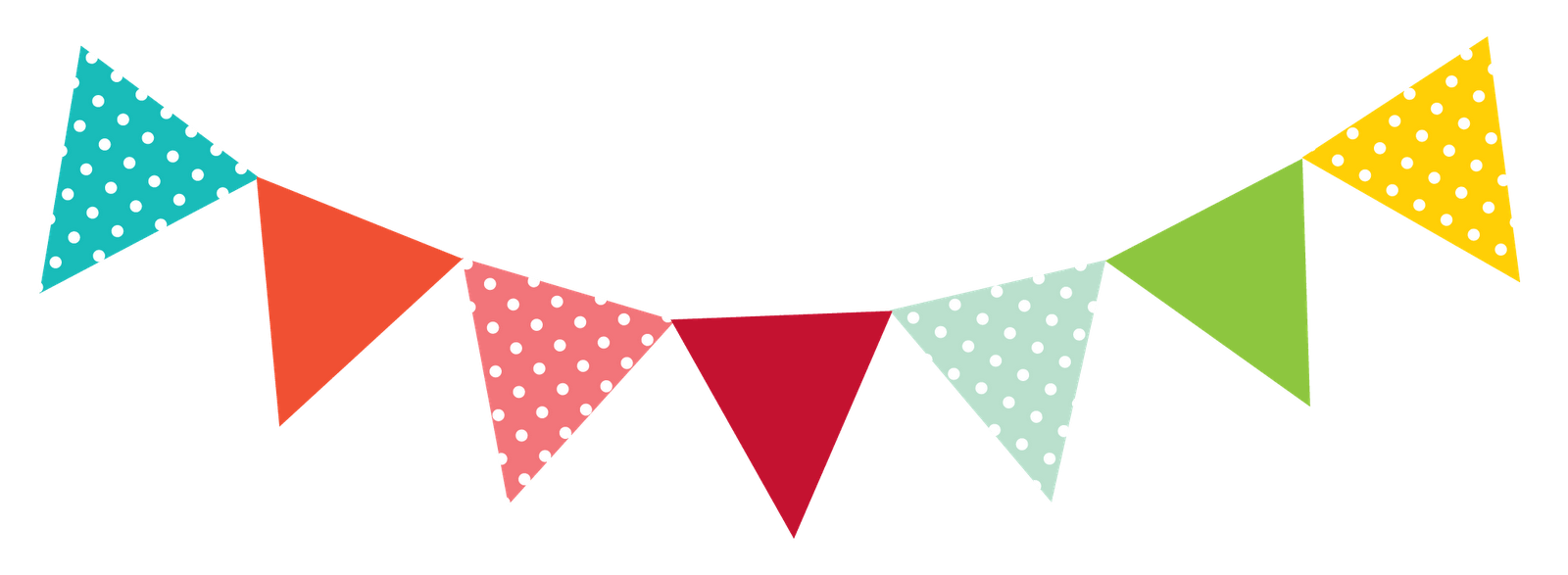 Carnival flag cliparts banner. Pennant clipart teal