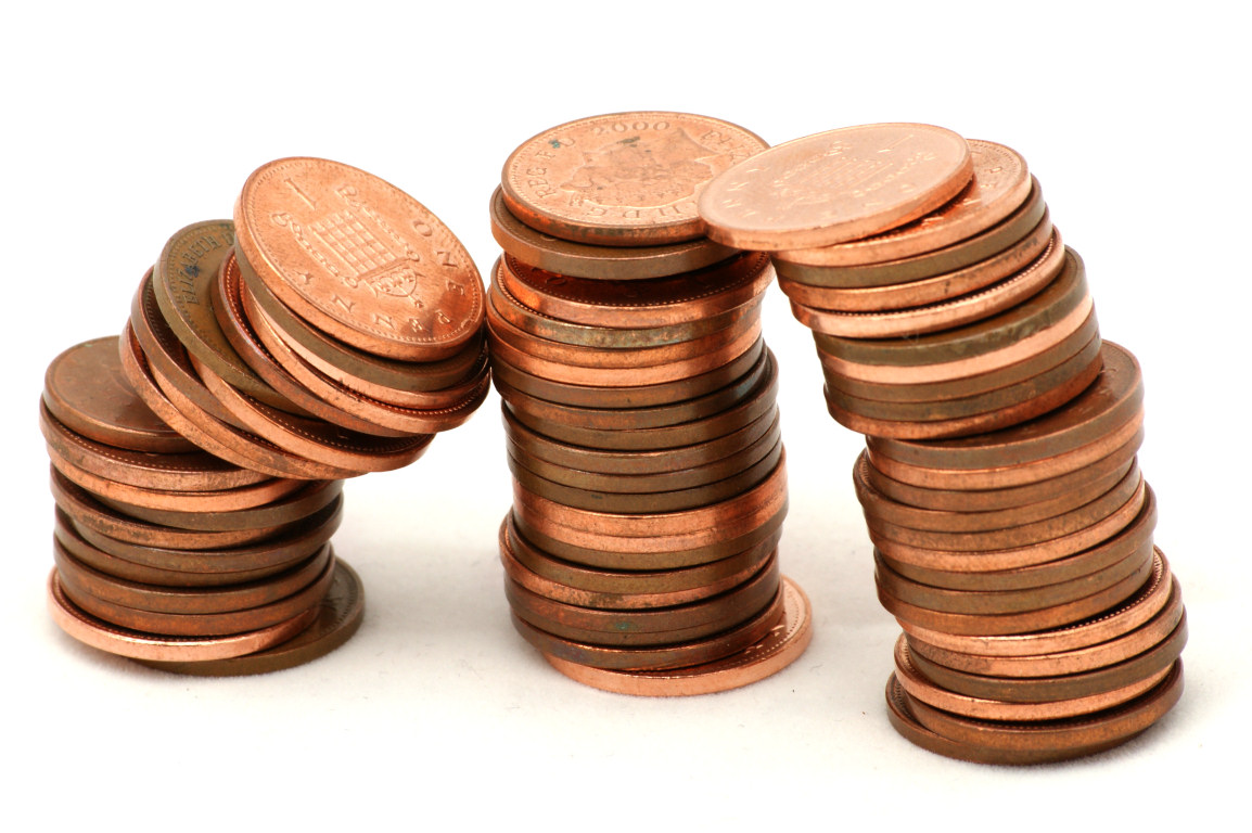 pennies clipart pile