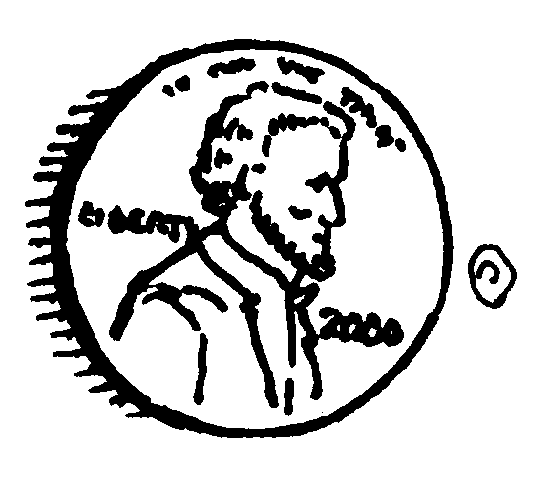 pennies clipart side