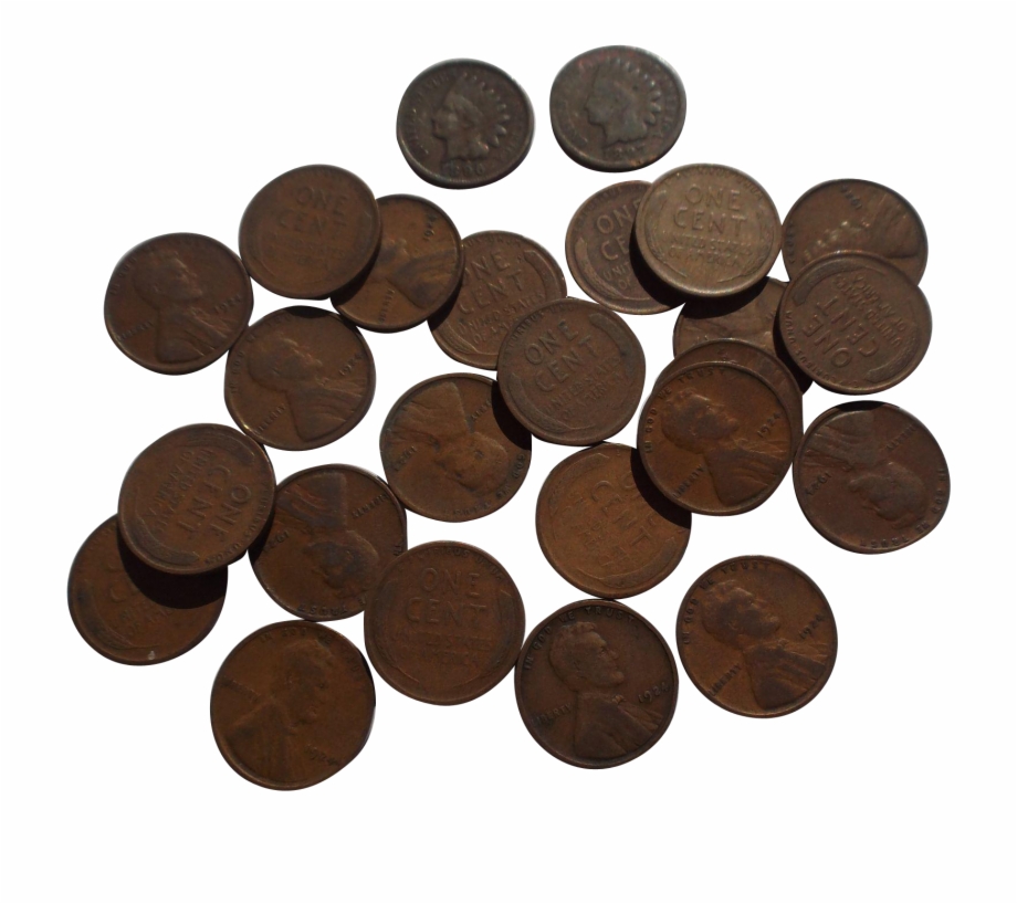 pennies clipart single
