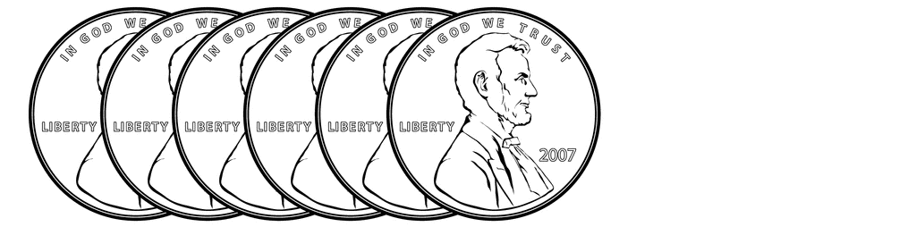 penny clipart outline