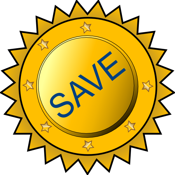 Saving group save seal. Penny clipart vector