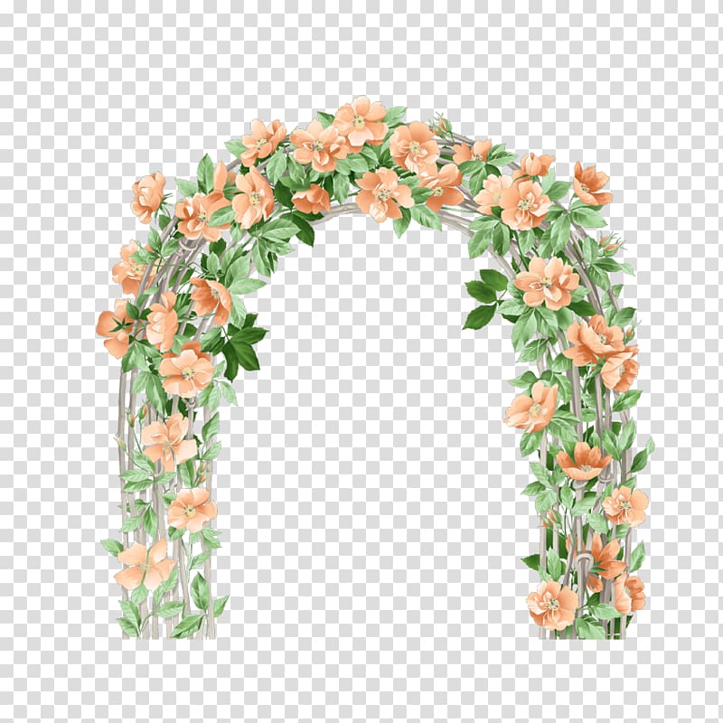 peonies clipart floral arch