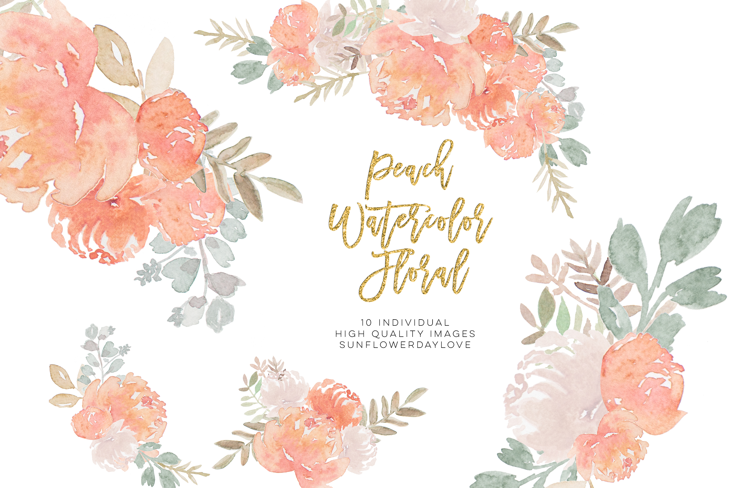 Peony clipart pastel. Watercolor floral 