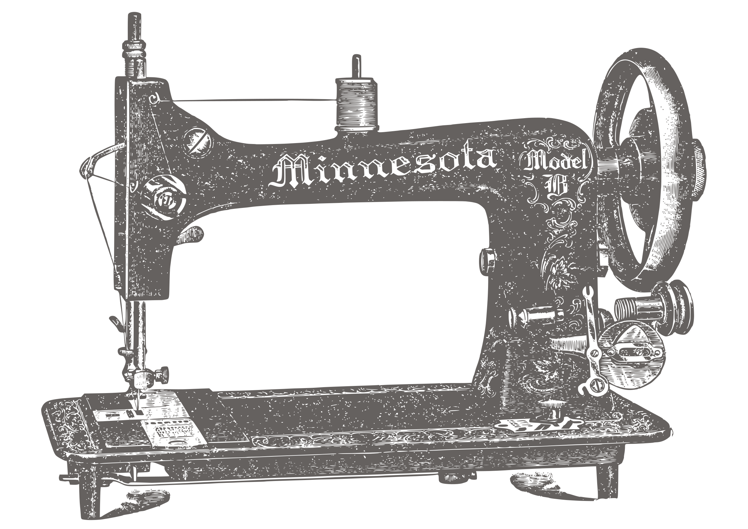 red clipart sewing machine