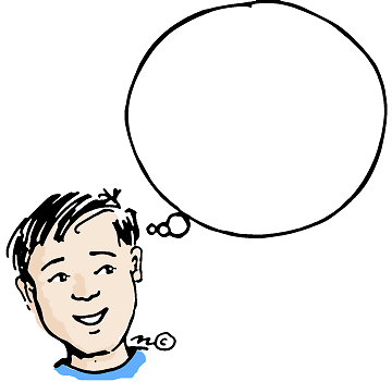 thoughts clipart bubble person