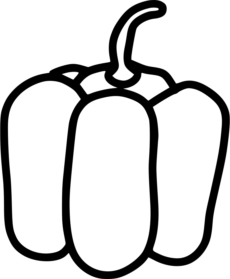 Peppers clipart black and white. Bell pepper drawing at