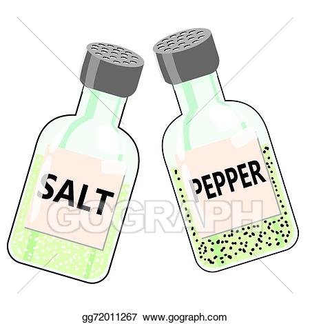 Vector illustration salt and. Pepper clipart pepper bottle