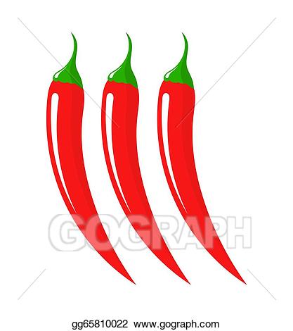 Pepper clipart three. Vector chili peppers illustration