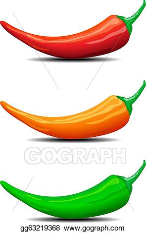 Eps illustration chillies peppers. Pepper clipart three