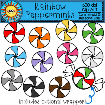 Peppermint clipart cnady. Rainbow candy clip art