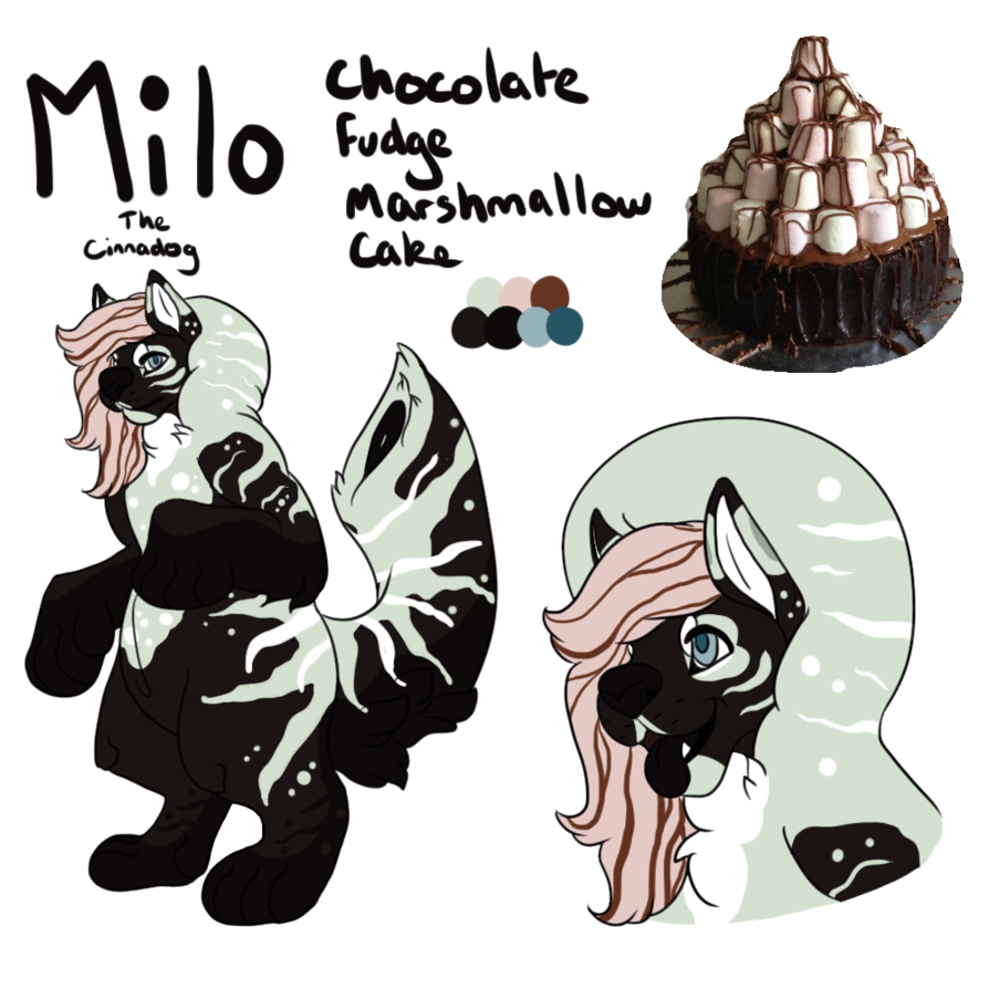 Peppermint clipart fudge. Milo the cinnadog by