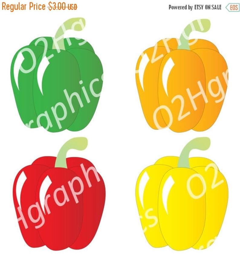 Peppers clipart 3 orange. Nov sale red yellow