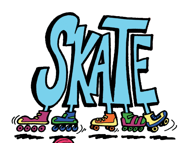 person clipart roller skating