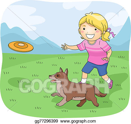 pet clipart frisbee dog