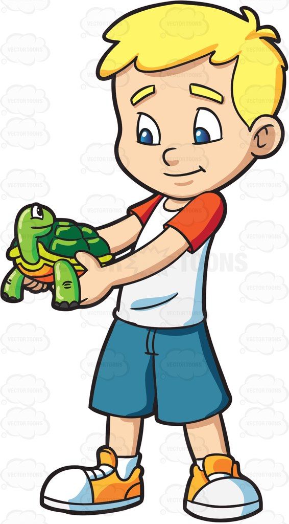 A boy holding his. Pet clipart pet turtle