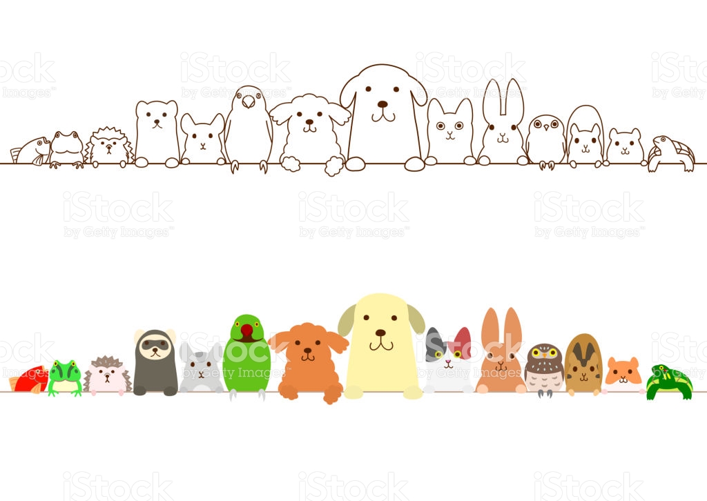 Pets clipart banner. Pet border 
