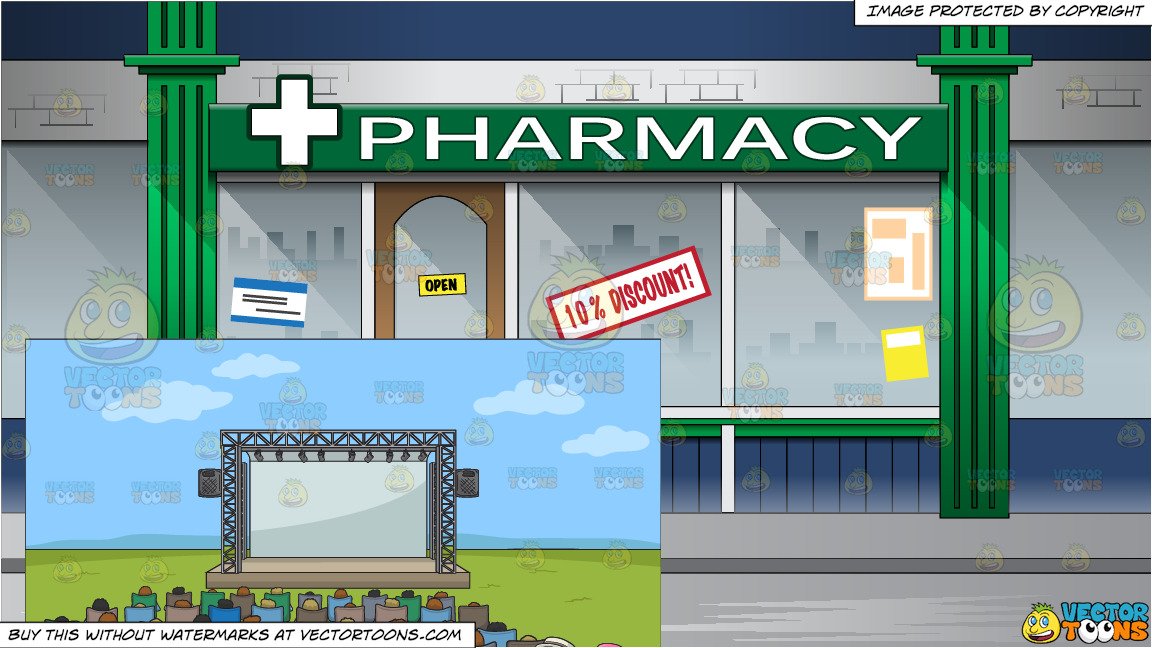 Pharmacy clipart outdoor. An music festival full
