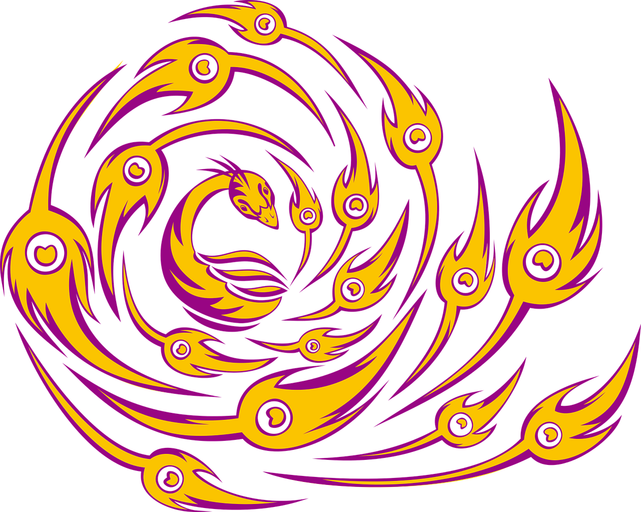 phoenix clipart abstract