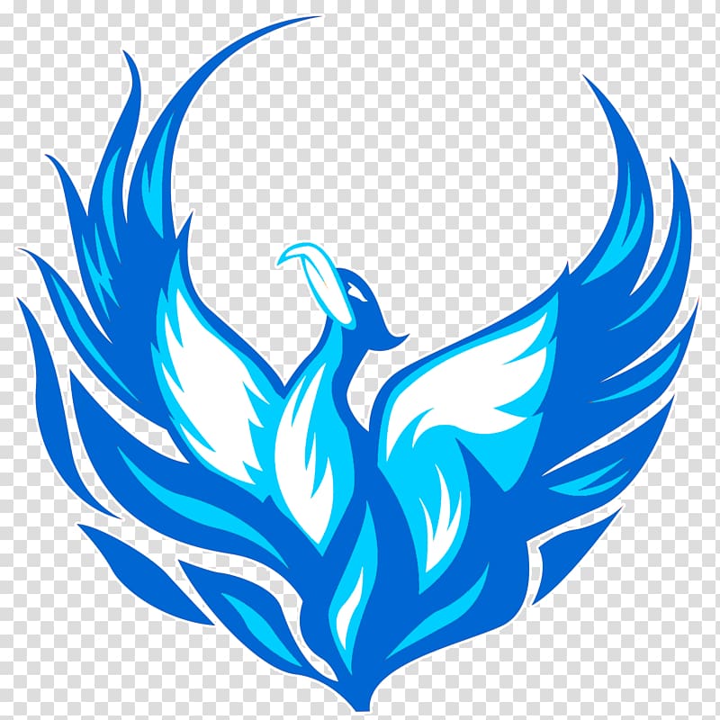 Orange and illustration mythology. Phoenix clipart blue green
