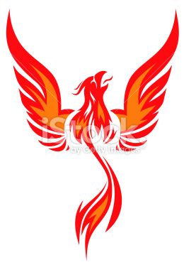 phoenix clipart fiery
