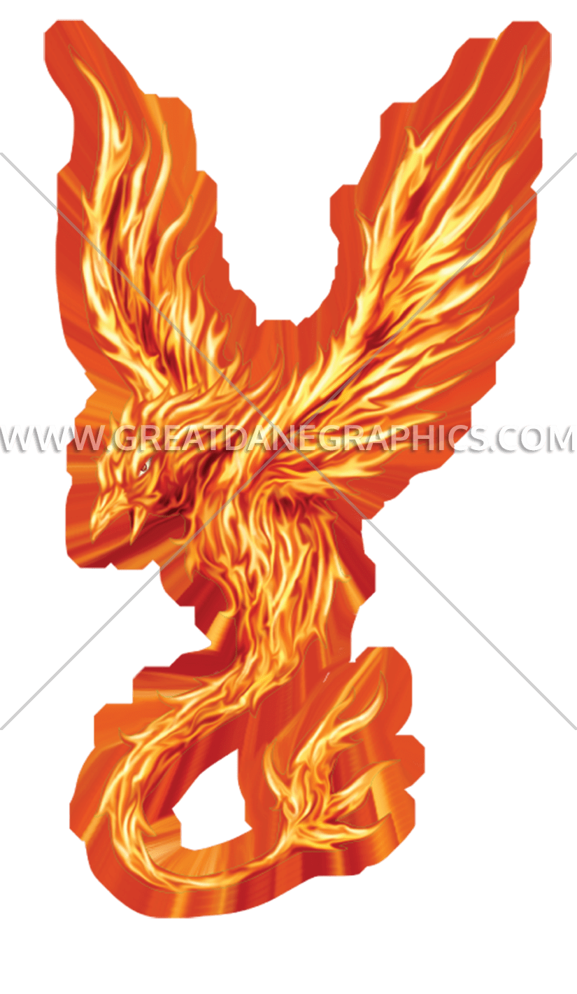 Phoenix clipart simplified. Production ready artwork for