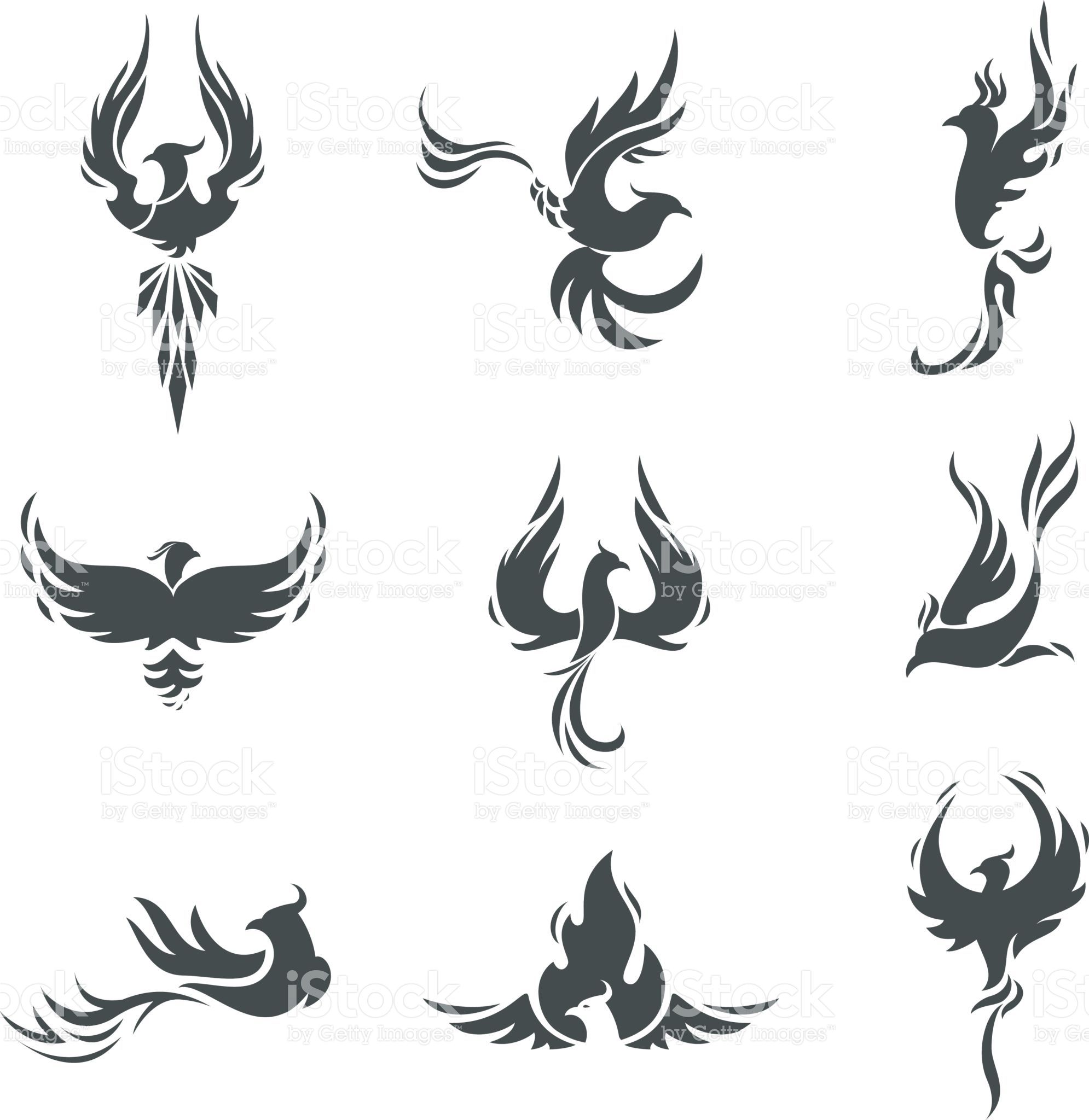 phoenix clipart stylized