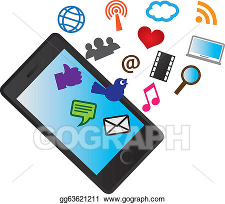 phone clipart social media