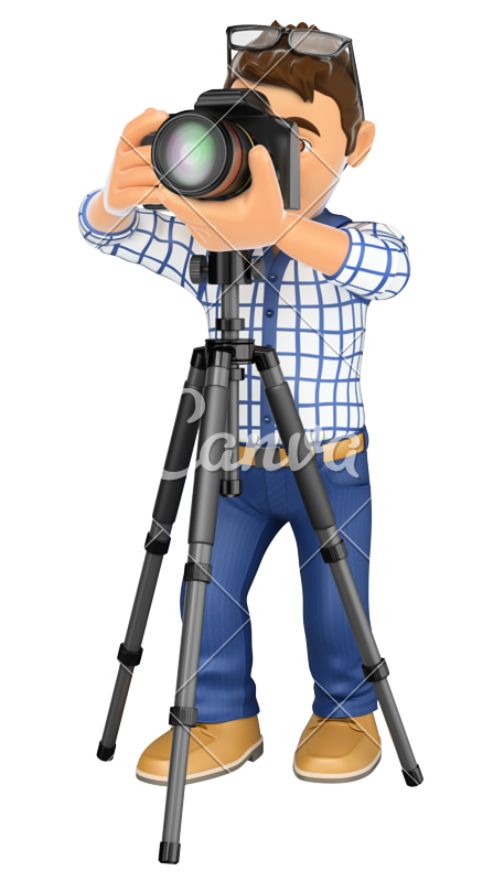 Photographer clipart tripod.  d with camera