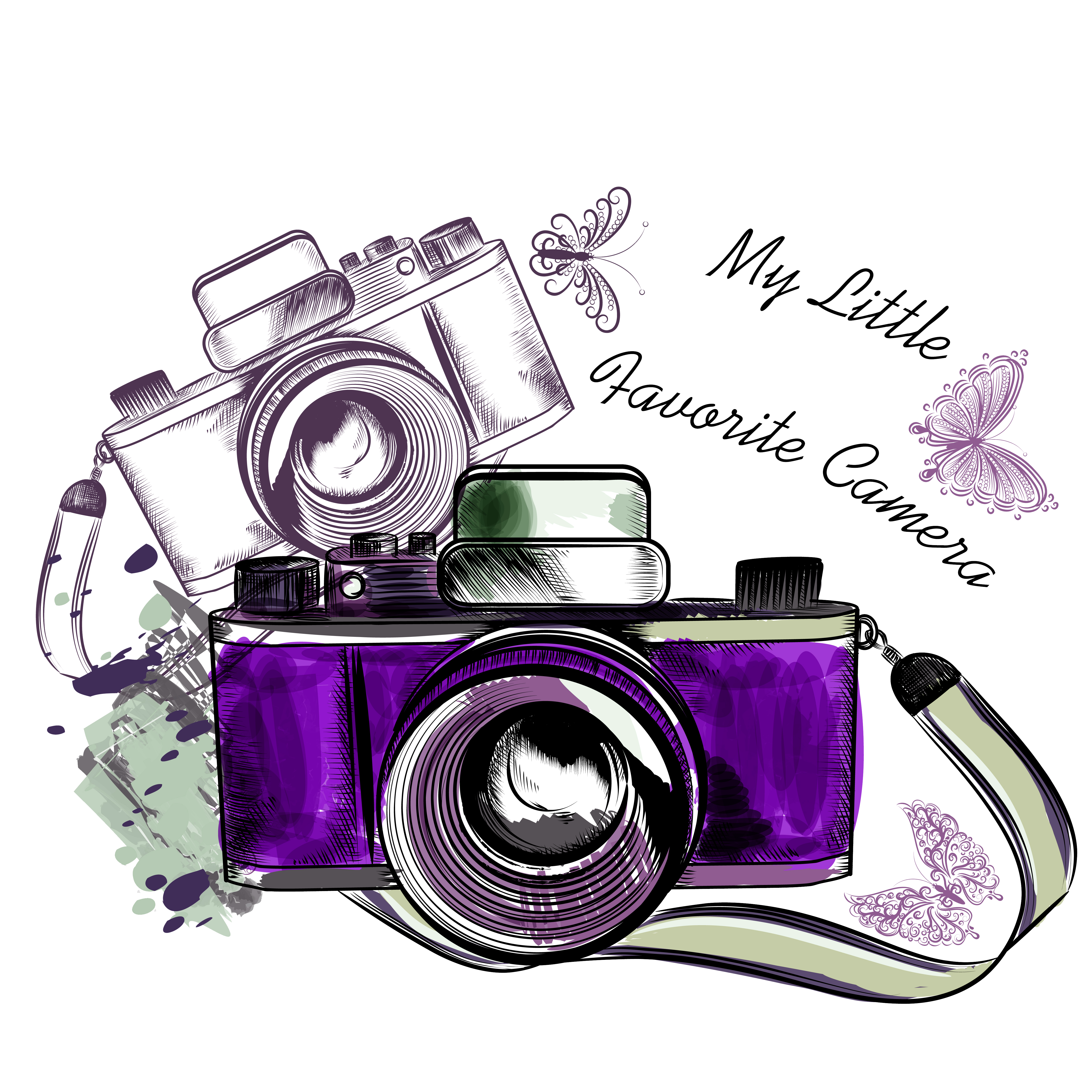 Photograph clipart purple camera. Photography clip art simple